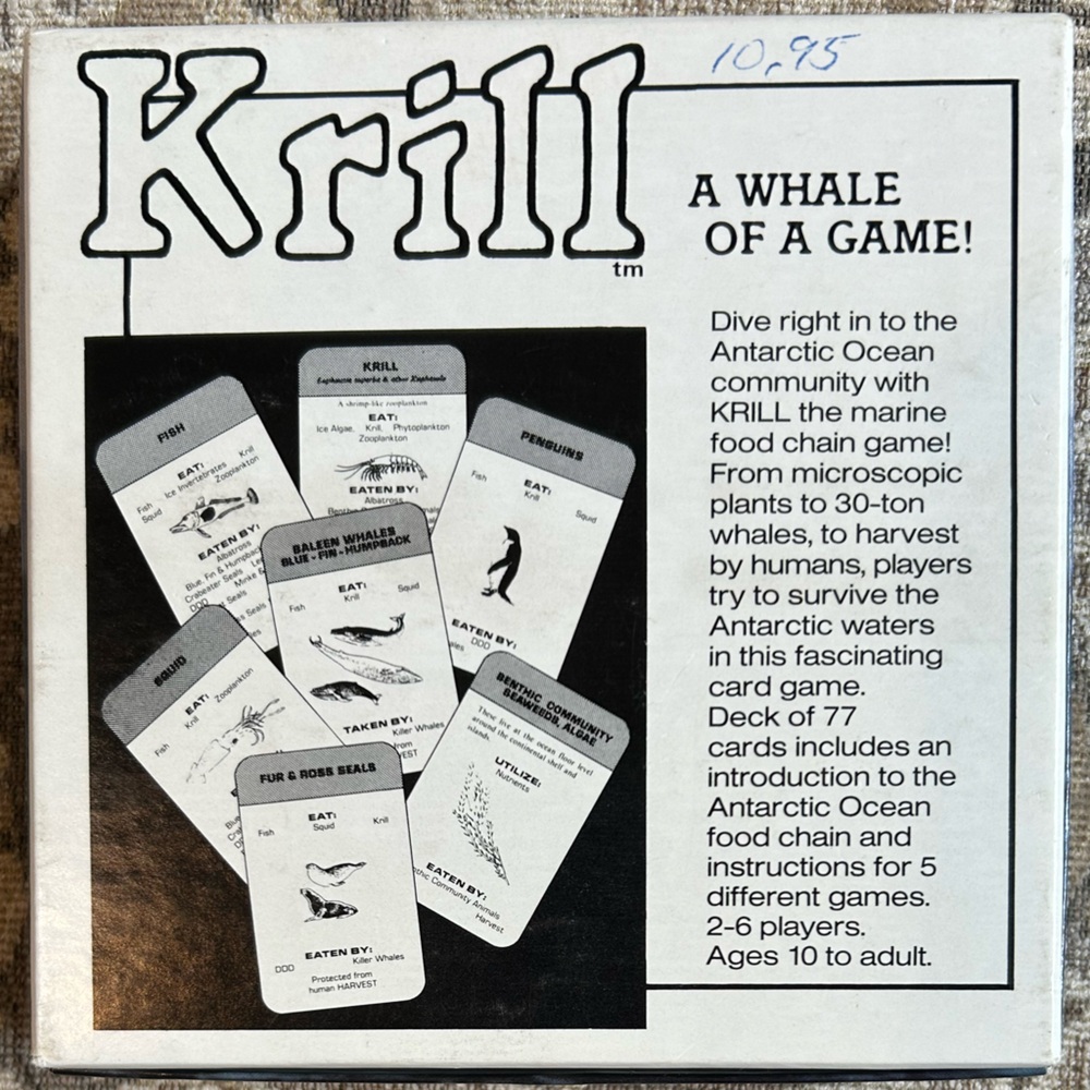 4/$20 Krill A Whale of a Game - Based on the Antarctic Marine Food Chain